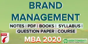 Read more about the article Brand Management Notes PDF | MBA 2023